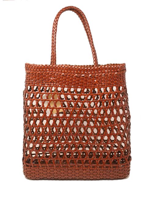 Borsa da mare color cognac Laboratorio Capri | 082COGNAC